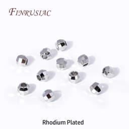 2.5/3/4/5mm 18K Gold Plated Shiny Faceted Round Ball Beads Metal Spacer Beads Bracelets Separator Beads For Jewelry Making
