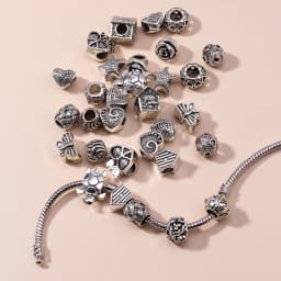 Mixed 25pcs Designer Charms Pendants Flowers Heart BFF Skull Alloy Charms Beads For DIY Jewelry Making Brand Bracelets & Bangles
