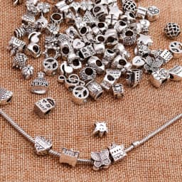Mixed 25pcs Designer Charms Pendants Flowers Heart BFF Skull Alloy Charms Beads For DIY Jewelry Making Brand Bracelets & Bangles