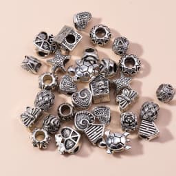 Mixed 25pcs Designer Charms Pendants Flowers Heart BFF Skull Alloy Charms Beads For DIY Jewelry Making Brand Bracelets & Bangles