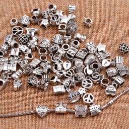 Mixed 25pcs Designer Charms Pendants Flowers Heart BFF Skull Alloy Charms Beads For DIY Jewelry Making Brand Bracelets & Bangles