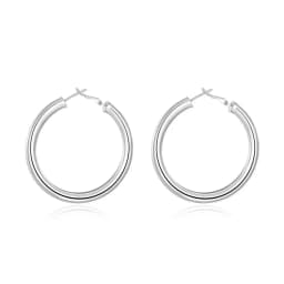 Fashion Pretty Nice Fashion Women 925 Sterling Silver Party 5cm Round Earring Jewelry Big Circle Lady Wedding Free Shipping