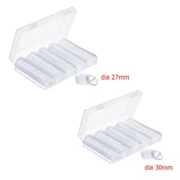 100Pcs Clear Coin Capsule Holder Case 27/30mm Transparent Commemorative Collectable Coin Storage Box Collection Supplies