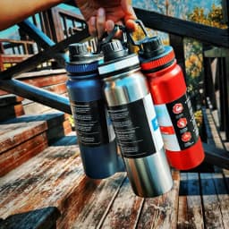 304 Stainless Steel Thermos Bottle Portable Double Wall Travel Mug Vacuum Flask Insulated Tumbler Water Bottle 600/800/1000ML