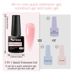 Mtssii 7ML Quick Extension Nail Gel Vernis Semi Permanent Acrylic Crystal Pink Clear Nude Gel Nail Polish UV Construction Gel