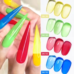 Mtssii 7ML 6PCs/Set Jelly Glass Gel Nail Polish Set Sea Blue Semi-transparent Nail Gel Semi Permanent UV Gel Polish Varnishes