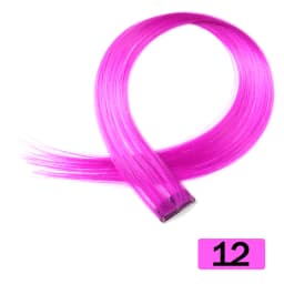 HAIRSTAR Synthetic Colored Clip In One Piece Straight Colorful Rainbow Hair Extensions 22 Inch Hairpieces