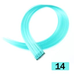 HAIRSTAR Synthetic Colored Clip In One Piece Straight Colorful Rainbow Hair Extensions 22 Inch Hairpieces