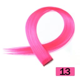 HAIRSTAR Synthetic Colored Clip In One Piece Straight Colorful Rainbow Hair Extensions 22 Inch Hairpieces