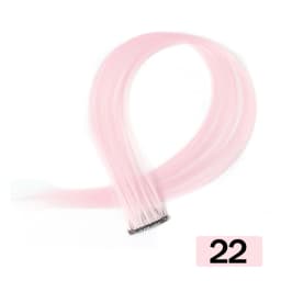 HAIRSTAR Synthetic Colored Clip In One Piece Straight Colorful Rainbow Hair Extensions 22 Inch Hairpieces