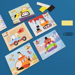 10 Pcs 3D EVA Foam Sticker Creative Art Craft Kit DIY Cartoon Animal Transportation Painting for Education