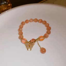 Pink Crystal Natural Stone Bracelet Reiki Energy Strand Bracelets Bangles For Women Prayer Blessing Health Wristband Jewelry A-
