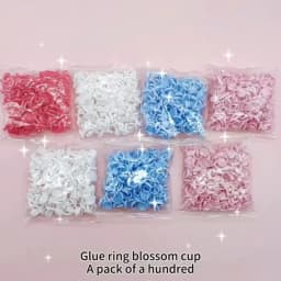 Befer Wholesale 100Pcs/Bag Disposable Eyelash Extension Glue Fan Cup Ring Tattoo Pigment Holder Container Lash Tools Supplier