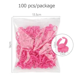 Befer Wholesale 100Pcs/Bag Disposable Eyelash Extension Glue Fan Cup Ring Tattoo Pigment Holder Container Lash Tools Supplier