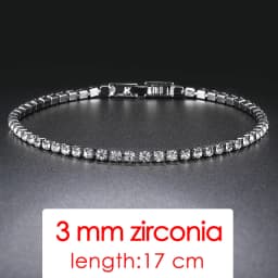 Tennis Chain Bracelets For Women Fashion Small Cubic Zircon Crystal Rose Gold Color Wedding Party Friends Gift Jewelry KC128M