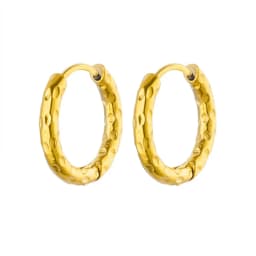 Vintage Tear Drop Hoop Earrings For Women Stainless Steel Gold Color Chunky Dome Earring 2023 Trendy Statement Ear Jewelry Gift