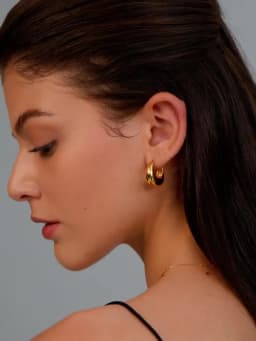 Vintage Tear Drop Hoop Earrings For Women Stainless Steel Gold Color Chunky Dome Earring 2023 Trendy Statement Ear Jewelry Gift
