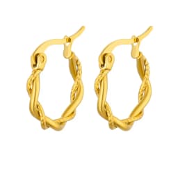 Vintage Tear Drop Hoop Earrings For Women Stainless Steel Gold Color Chunky Dome Earring 2023 Trendy Statement Ear Jewelry Gift