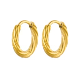 Vintage Tear Drop Hoop Earrings For Women Stainless Steel Gold Color Chunky Dome Earring 2023 Trendy Statement Ear Jewelry Gift