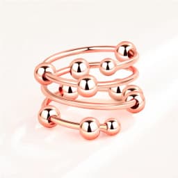 Simple Metal Ball Anxiety Ring Adjustable Fidget Spinner Rings for Women Girls Anti Stress Jewelry Anillos Mujer