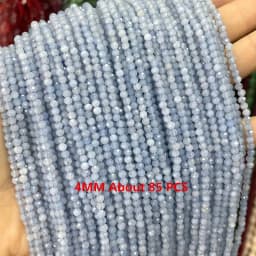 Natural Stone Blue Aquamarine Faceted Rondelle Square Irregular Round Space Beads For Jewelry Making Diy Bracelet Necklace