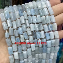 Natural Stone Blue Aquamarine Faceted Rondelle Square Irregular Round Space Beads For Jewelry Making Diy Bracelet Necklace
