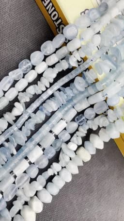 Natural Stone Blue Aquamarine Faceted Rondelle Square Irregular Round Space Beads For Jewelry Making Diy Bracelet Necklace