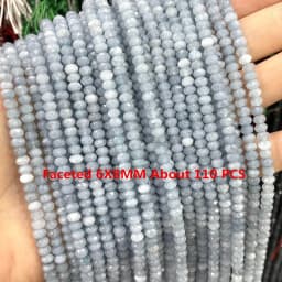 Natural Stone Blue Aquamarine Faceted Rondelle Square Irregular Round Space Beads For Jewelry Making Diy Bracelet Necklace