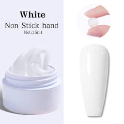 3 Bottles 15ml*3 Solid Builder Gel for Nails Sculpture 3D Gel Nail Poly Extension Gel Builder Pink/Clear/White Easy Extension
