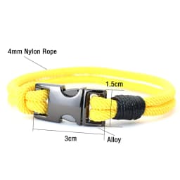 Fashion Mens Bracelet Double Layer Spring Buckle 4mm Nylon Rope Braclet Homme Leisure Accessories Hiphop Braslet Gift For Him
