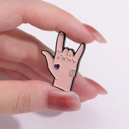 Korean RAP Lead Singer Band Singer Enamel Pin Custom iconic Gesture Sign Brooches Badge Fandom Fans Assistance Jewelry Gifts
