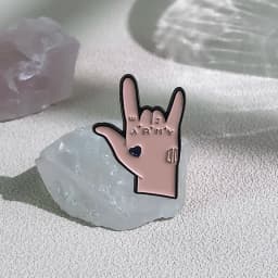 Korean RAP Lead Singer Band Singer Enamel Pin Custom iconic Gesture Sign Brooches Badge Fandom Fans Assistance Jewelry Gifts