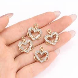 10Pcs Exquisite Zircon Alloy Sun Moon Pendant Handmade Jewelry Making Necklace Earrings Charms Diy Craft Accessories Findings