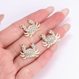 10Pcs Exquisite Zircon Alloy Sun Moon Pendant Handmade Jewelry Making Necklace Earrings Charms Diy Craft Accessories Findings