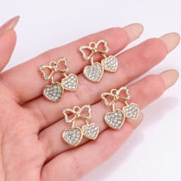 10Pcs Exquisite Zircon Alloy Sun Moon Pendant Handmade Jewelry Making Necklace Earrings Charms Diy Craft Accessories Findings