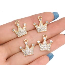 10Pcs Exquisite Zircon Alloy Sun Moon Pendant Handmade Jewelry Making Necklace Earrings Charms Diy Craft Accessories Findings