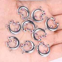 10Pcs Exquisite Zircon Alloy Sun Moon Pendant Handmade Jewelry Making Necklace Earrings Charms Diy Craft Accessories Findings