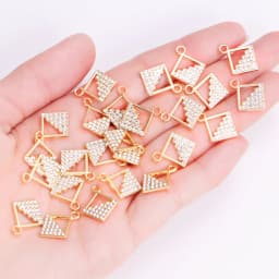 10Pcs Exquisite Zircon Alloy Sun Moon Pendant Handmade Jewelry Making Necklace Earrings Charms Diy Craft Accessories Findings