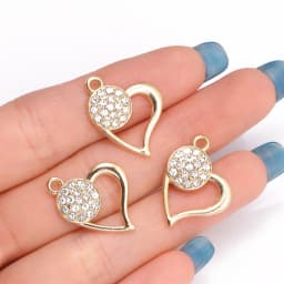 10Pcs Exquisite Zircon Alloy Sun Moon Pendant Handmade Jewelry Making Necklace Earrings Charms Diy Craft Accessories Findings