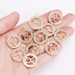 10Pcs Exquisite Zircon Alloy Sun Moon Pendant Handmade Jewelry Making Necklace Earrings Charms Diy Craft Accessories Findings