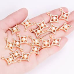 10Pcs Exquisite Zircon Alloy Sun Moon Pendant Handmade Jewelry Making Necklace Earrings Charms Diy Craft Accessories Findings