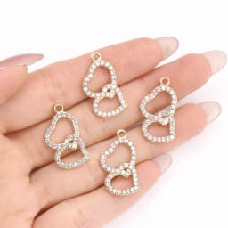 10Pcs Exquisite Zircon Alloy Sun Moon Pendant Handmade Jewelry Making Necklace Earrings Charms Diy Craft Accessories Findings