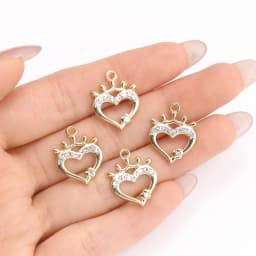 10Pcs Exquisite Zircon Alloy Sun Moon Pendant Handmade Jewelry Making Necklace Earrings Charms Diy Craft Accessories Findings