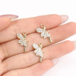 10Pcs Exquisite Zircon Alloy Sun Moon Pendant Handmade Jewelry Making Necklace Earrings Charms Diy Craft Accessories Findings