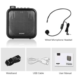 Voice Amplifier Multifunctional Portable Personal Voice Speaker with Microphone Display Surround Sound for Teachers Speech