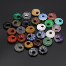 Natural Stone Beads Semi-precious Stones Round Big Hole Beads for Jewelry Making DIY Necklace Bracelet Earrings Accessories18mm