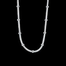 45-50cm 925 Sterling Silver Necklace Snake chain Beautiful Simple bead For Women wedding Fashion Jewelry Christmas Gifts