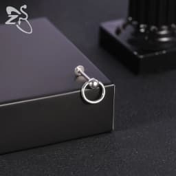 ZS 1 Piece 6/8/10/12MM Stainless Steel Lip Labret Piercing Punk Monroe Lips Stud Cartilage Helix Piercings Tongue Ring Jewelry