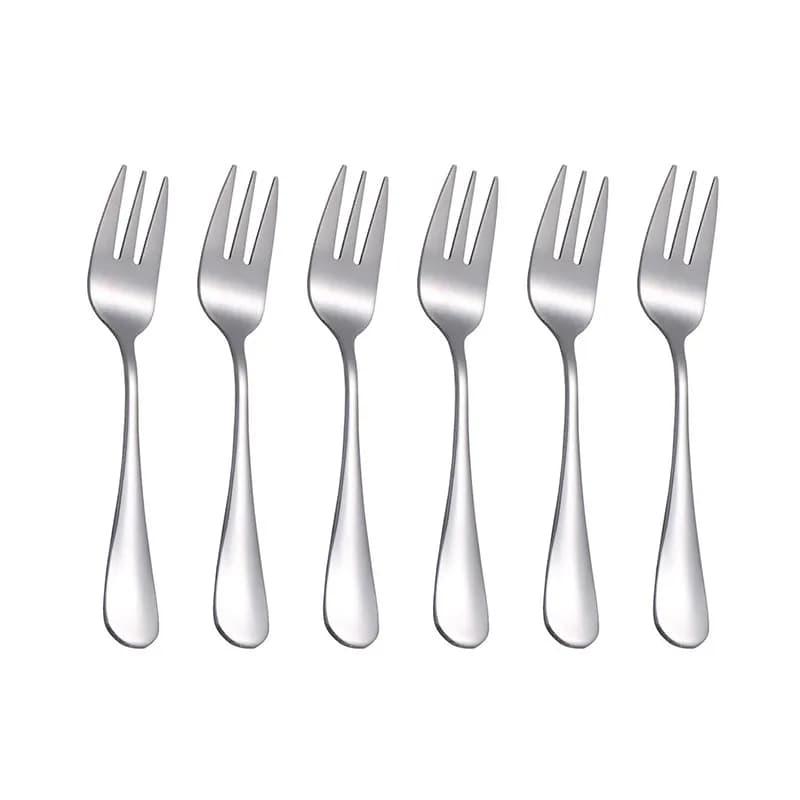 6pcs Stainless Steel Cutlery Fruit Forks Dessert Forks Are Small and Delicate for Entertaining Guests
