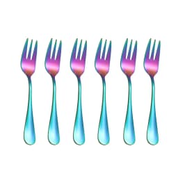 6pcs Stainless Steel Cutlery Fruit Forks Dessert Forks Are Small and Delicate for Entertaining Guests
